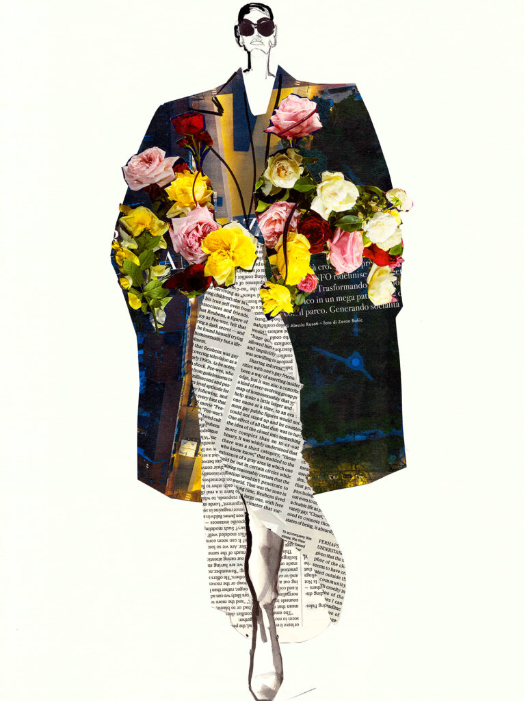 Coat with Flowers Collage