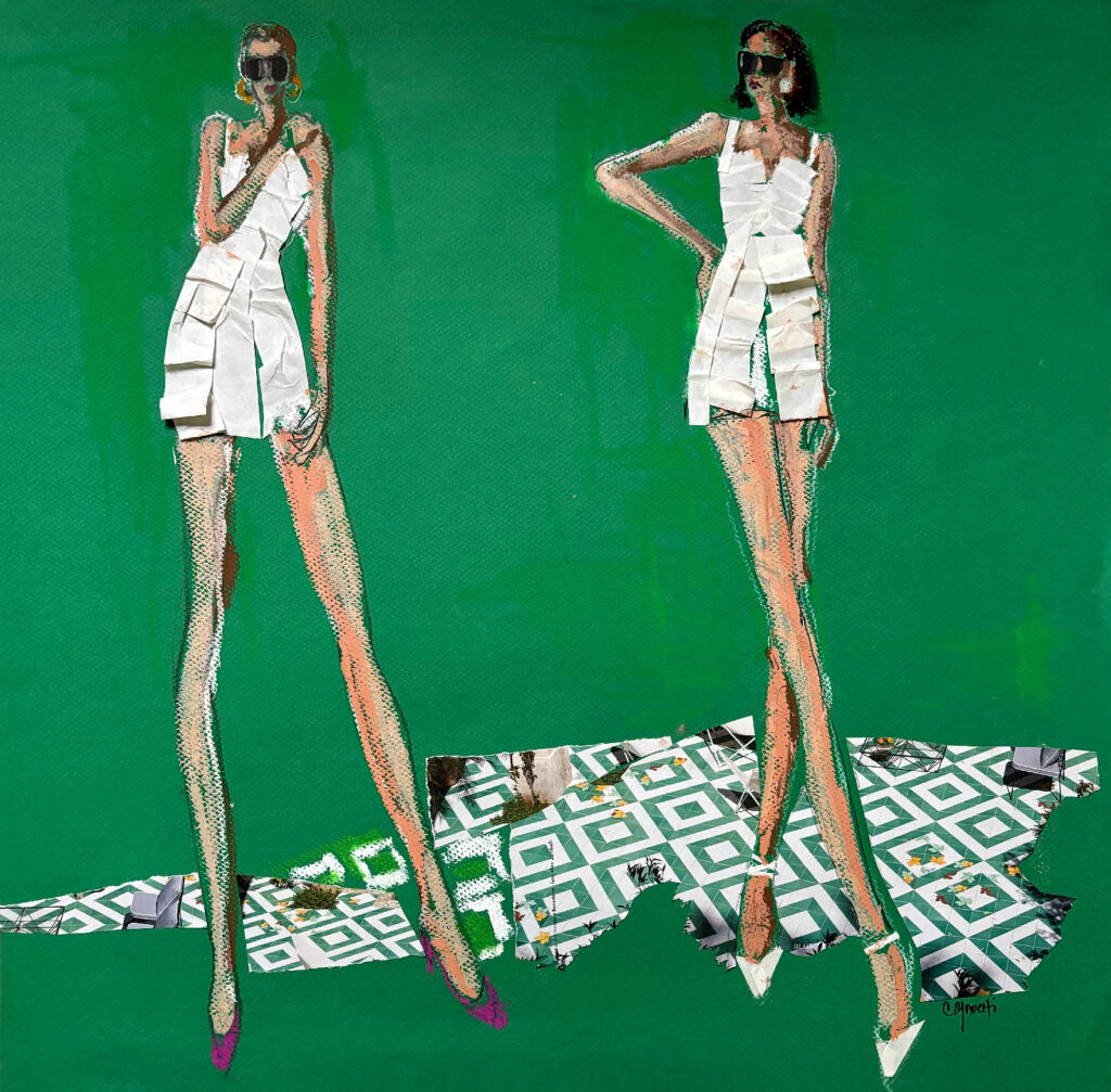 Two Mini White Dresses Collage